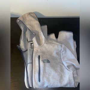 Mens Gray The North Face Zip Up Jacket